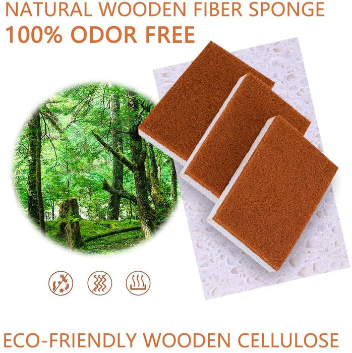 Eco-Friendly Reusable Palm Fiber Natural Plant Based Scrub Sponge