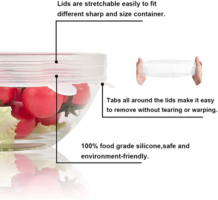 Flexible Silicone Lids Food Wrap