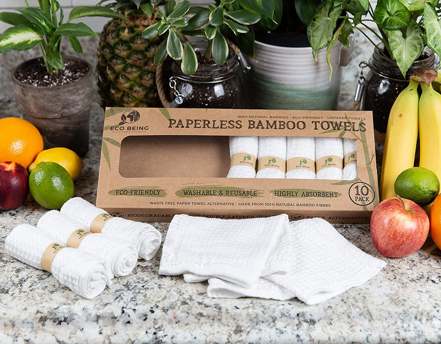 Eco Friendly, Sturdy, Reusable, Super Absorbent, Organic Bamboo Paper Towel