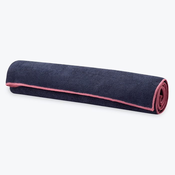 Gaiam Grippy Yoga Mat Towel - Vivid Blue/Fuchsia 