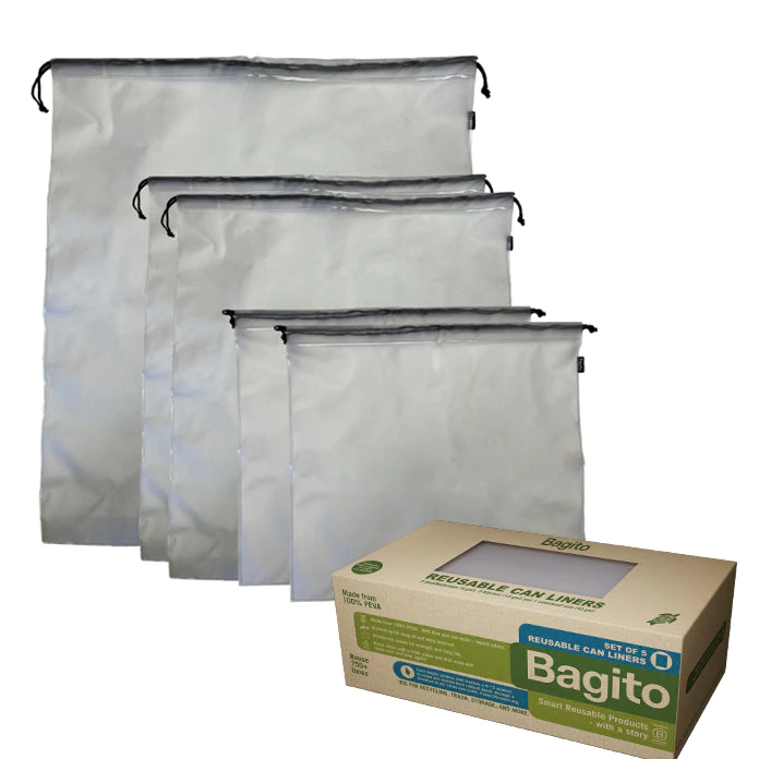 Bagito Reusable Can Liners - Useful for recycling and yard work. - SET —  Act Earth Wise LLC